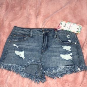 Distressed Jean Shorts